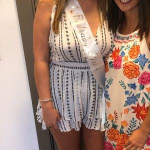 White & Black Romper